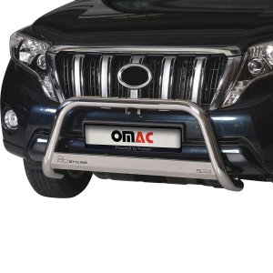 Toyota Land Cruiser Bull Bar - Omac - Steel 1Pc - Silver - '14-'17